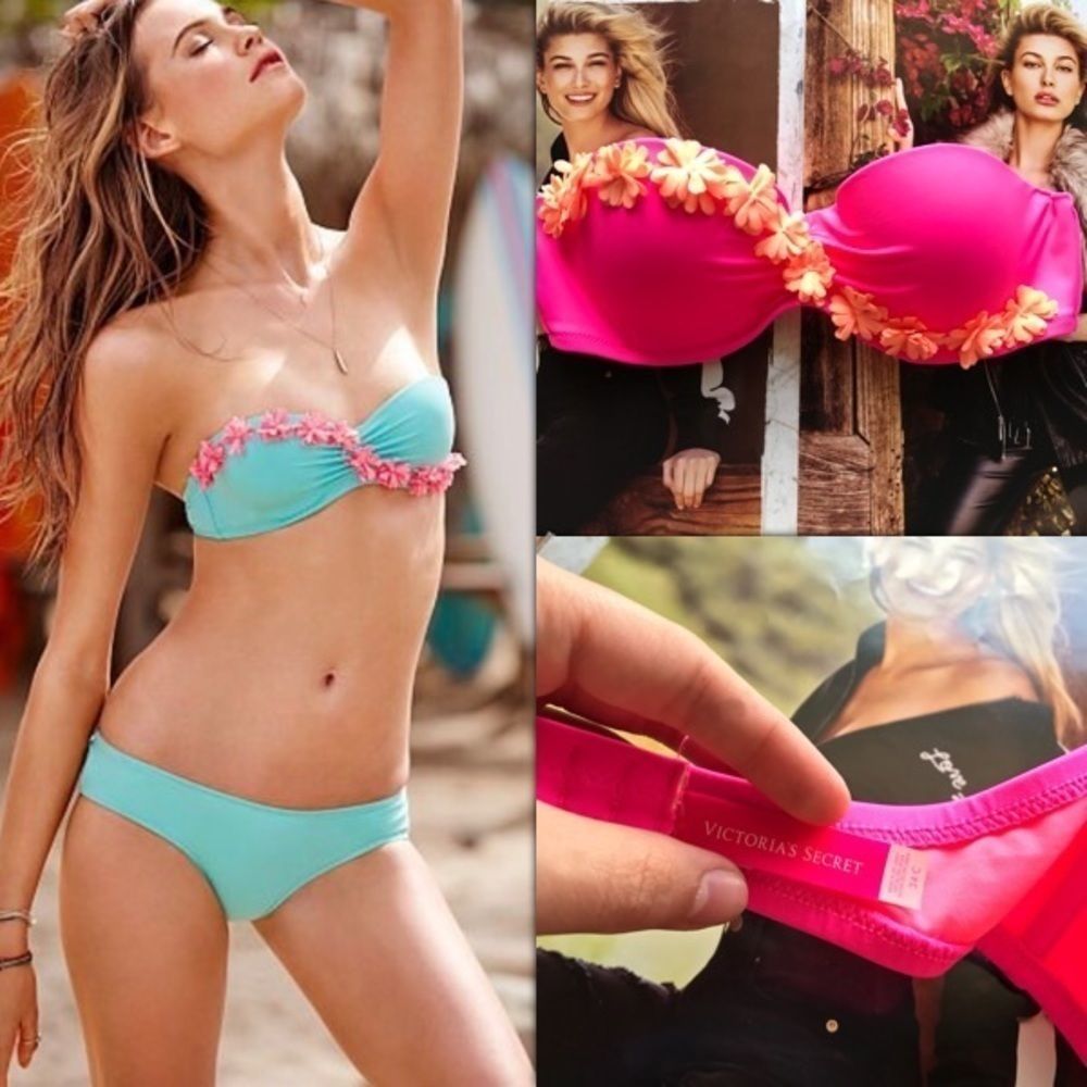 Victoria's Secret floral bikini top size 34C